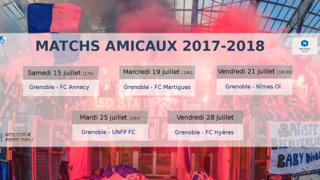 GF38 : le programme des matchs amicaux